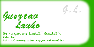 gusztav lauko business card